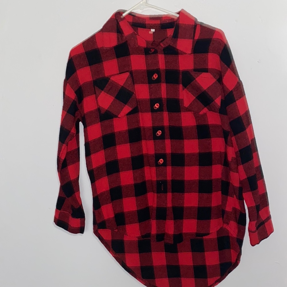 Red and black plaid jacket
